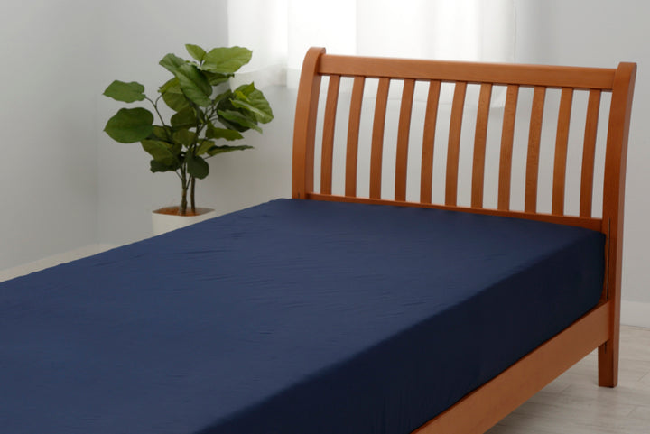 西川ボックスシーツmeeセミダブル無地綿100％日本製