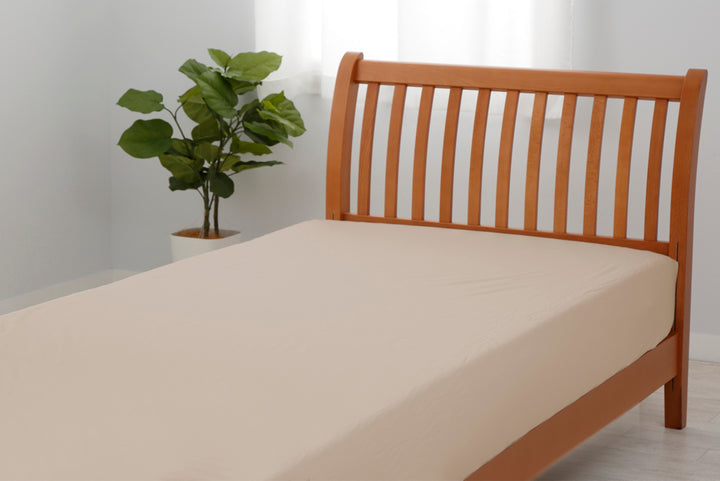 西川ボックスシーツmeeセミダブル無地綿100％日本製