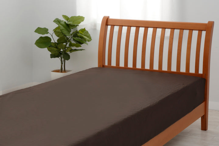 西川ボックスシーツmeeセミダブル無地綿100％日本製