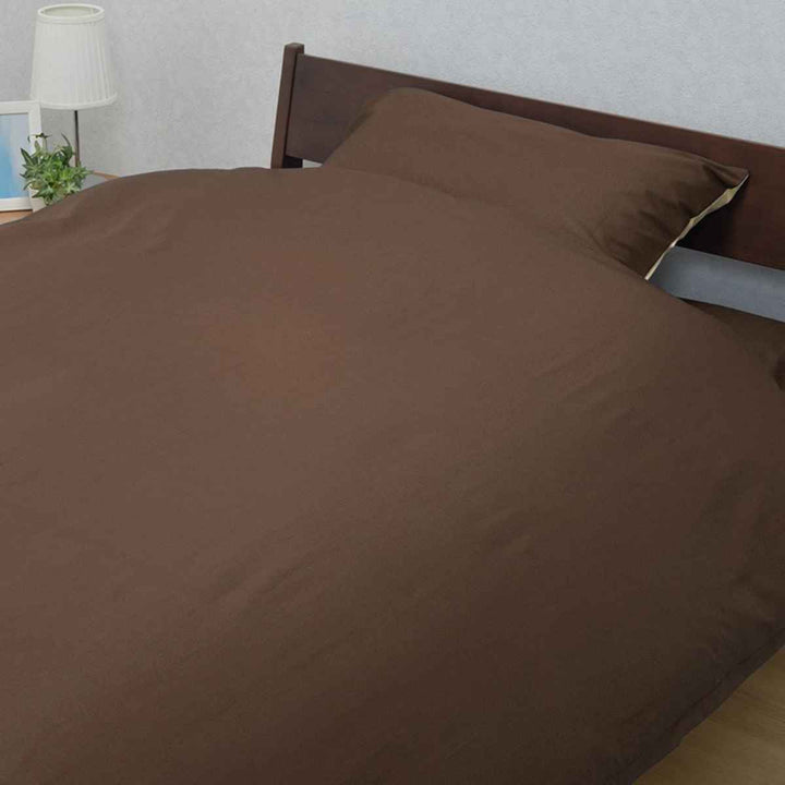 西川掛け布団カバーリバーシブル無地meeダブルロング綿100％日本製