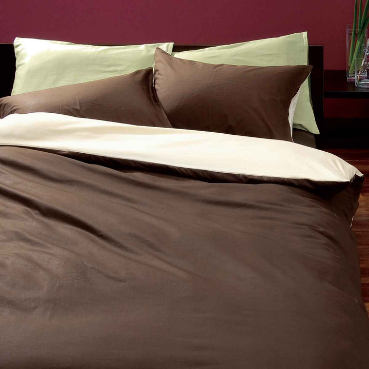 西川掛け布団カバーリバーシブル無地meeダブルロング綿100％日本製