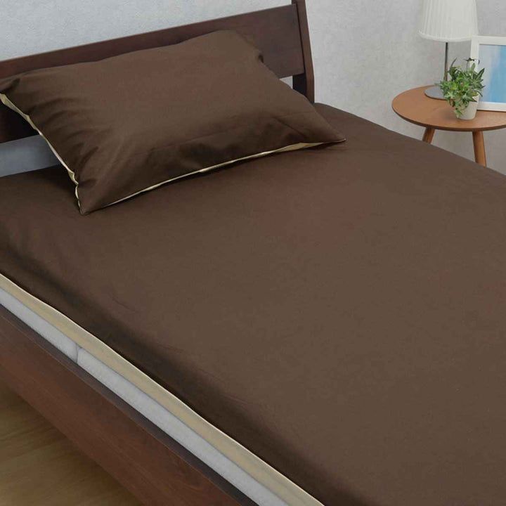 西川敷き布団カバーリバーシブル無地meeシングルロング綿100％日本製