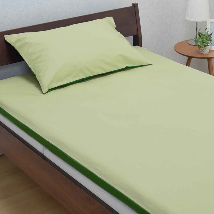 西川敷き布団カバーリバーシブル無地meeシングルロング綿100％日本製