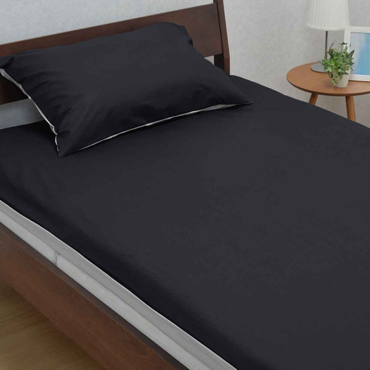 西川敷き布団カバーリバーシブル無地meeシングルロング綿100％日本製