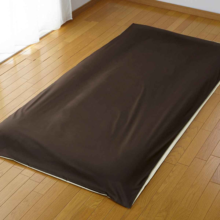 西川敷き布団カバーリバーシブル無地meeダブルロング綿100％日本製