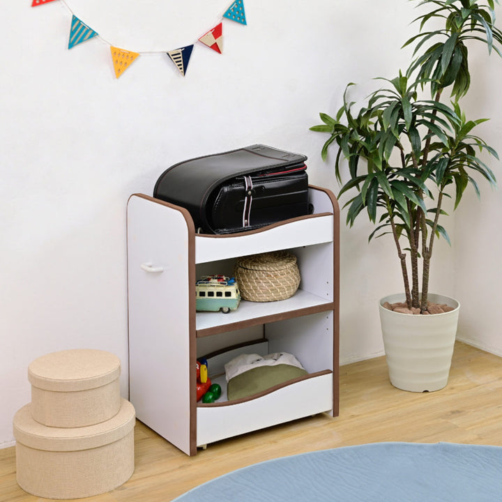 ランドセルラックワイド幅49.5cmキャスター付きエッジソフト