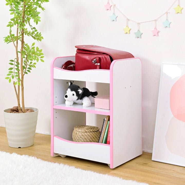 ランドセルラックワイド幅49.5cmキャスター付きエッジソフト