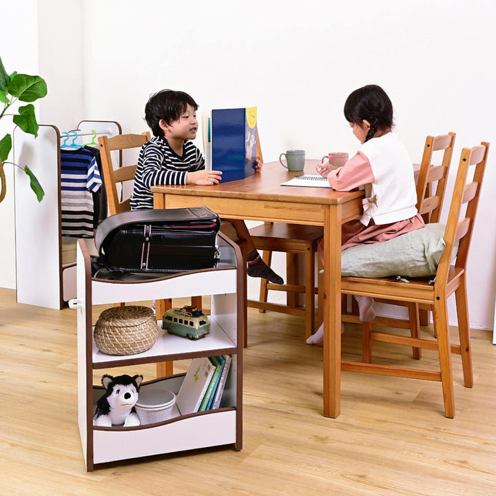 ランドセルラックワイド幅49.5cmキャスター付きエッジソフト