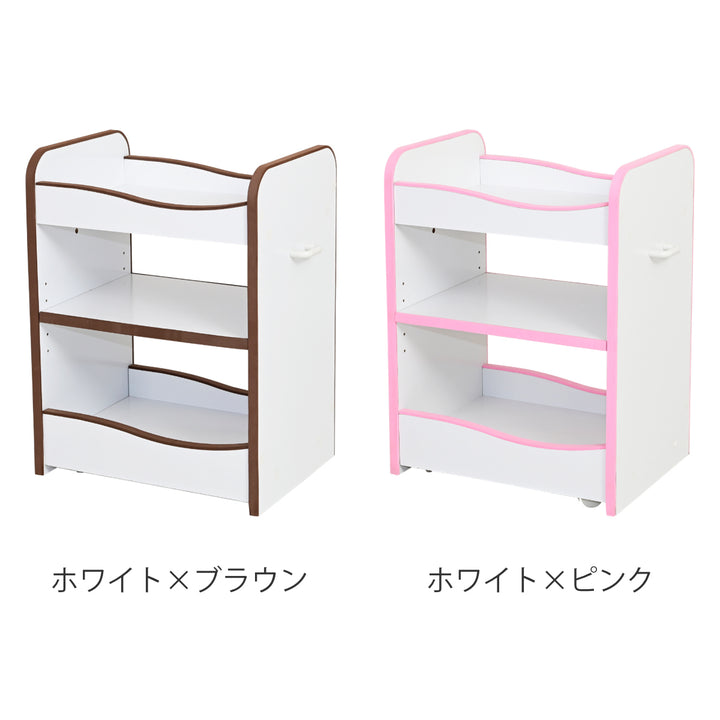 ランドセルラックワイド幅49.5cmキャスター付きエッジソフト