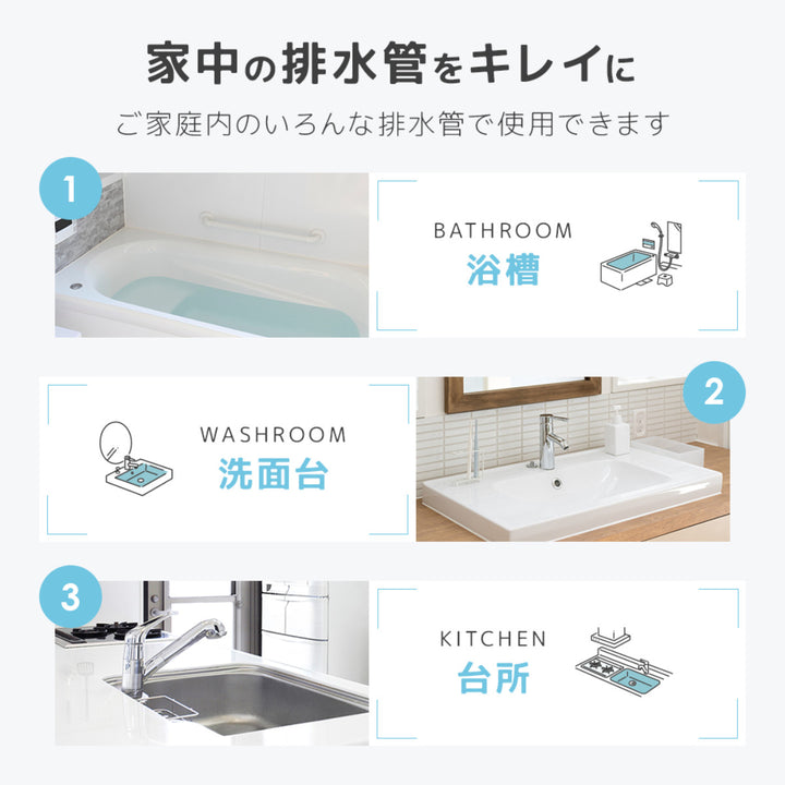 排水管洗剤泡のジェット噴流で排水管きれい強力タイプ