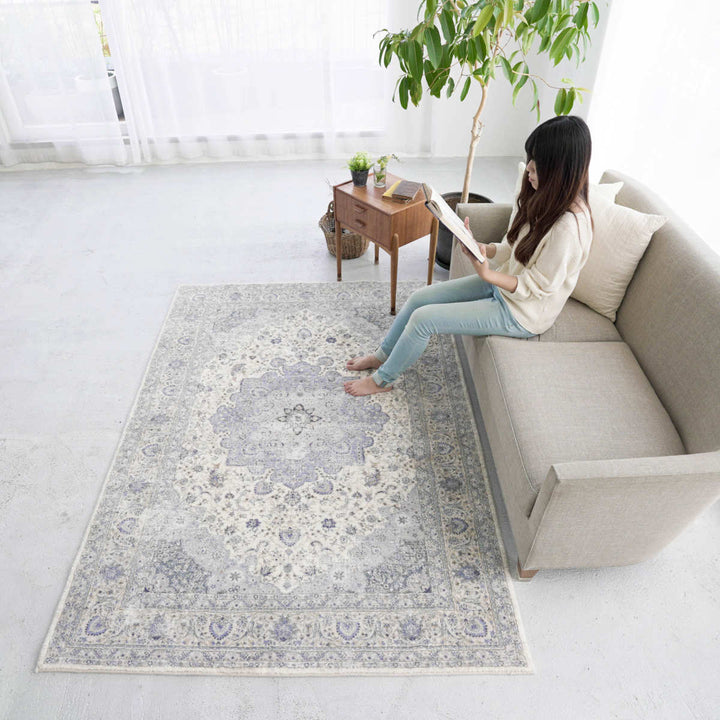 ラグマイクロファイバーメダリオン柄140×200cm