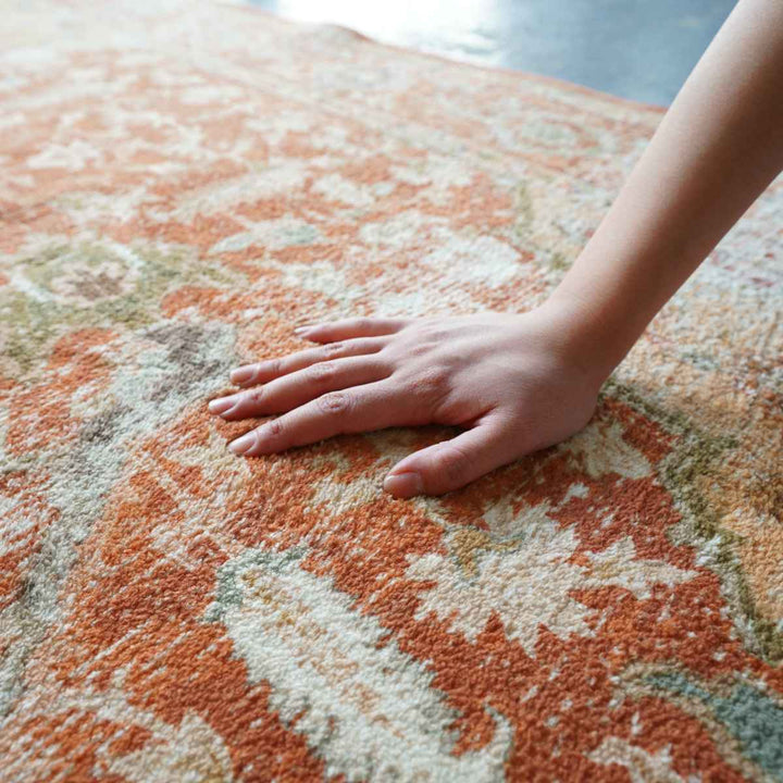 ラグマイクロファイバー幾何学デザイン140×200cmヴィンテージ風