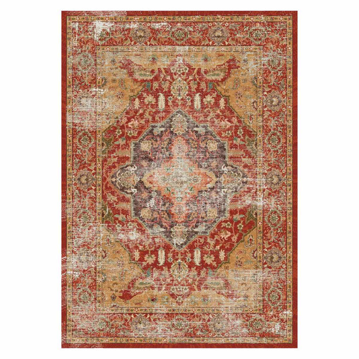 ラグマイクロファイバー幾何学デザイン140×200cmヴィンテージ風