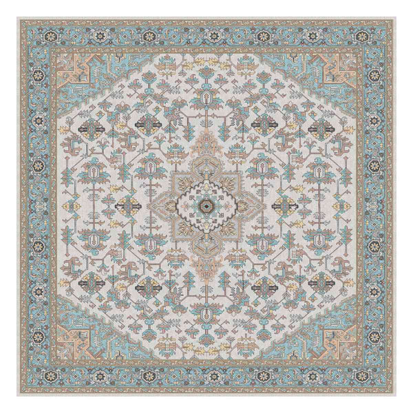 ラグマイクロファイバー幾何学模様200×200cm