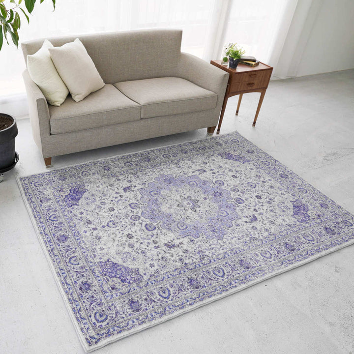 ラグマイクロファイバーメダリオン柄200×200cm