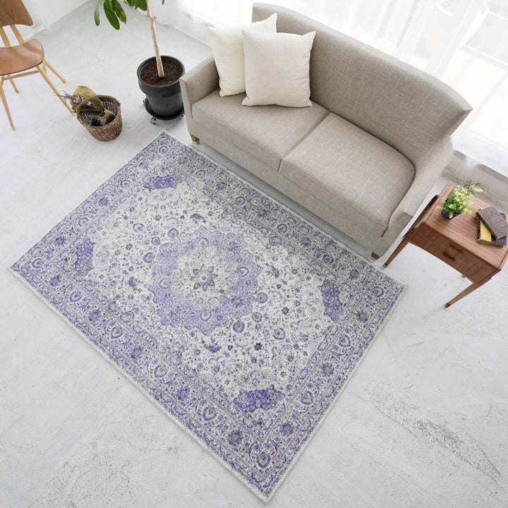 ラグマイクロファイバーメダリオン柄200×200cm