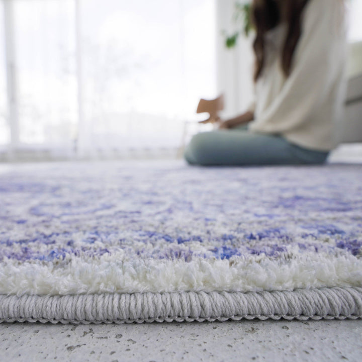 ラグマイクロファイバーメダリオン柄200×200cm