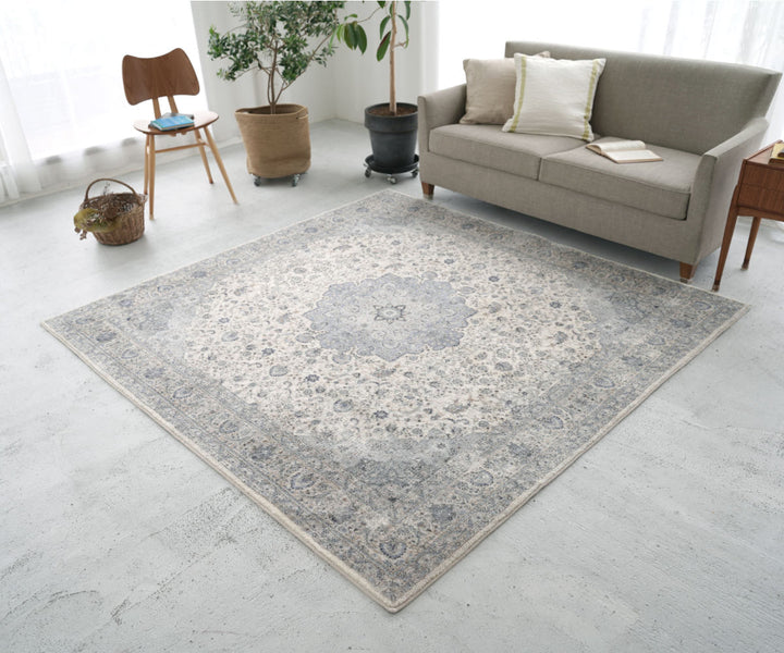 ラグマイクロファイバーメダリオン柄200×200cm