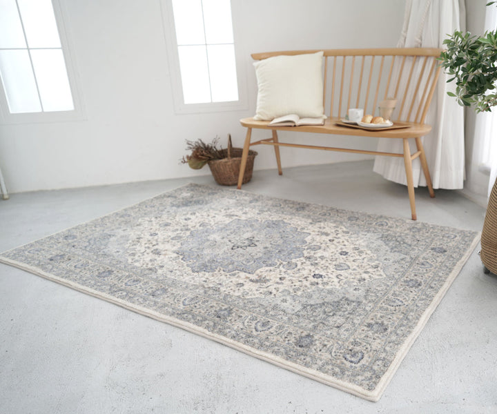 ラグマイクロファイバーメダリオン柄200×200cm