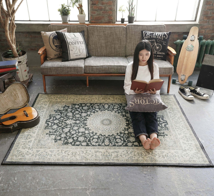 ラグマイクロファイバークラシックデザイン200×200cm