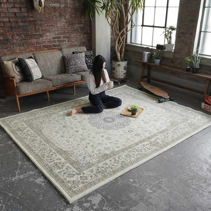 ラグマイクロファイバークラシックデザイン200×200cm