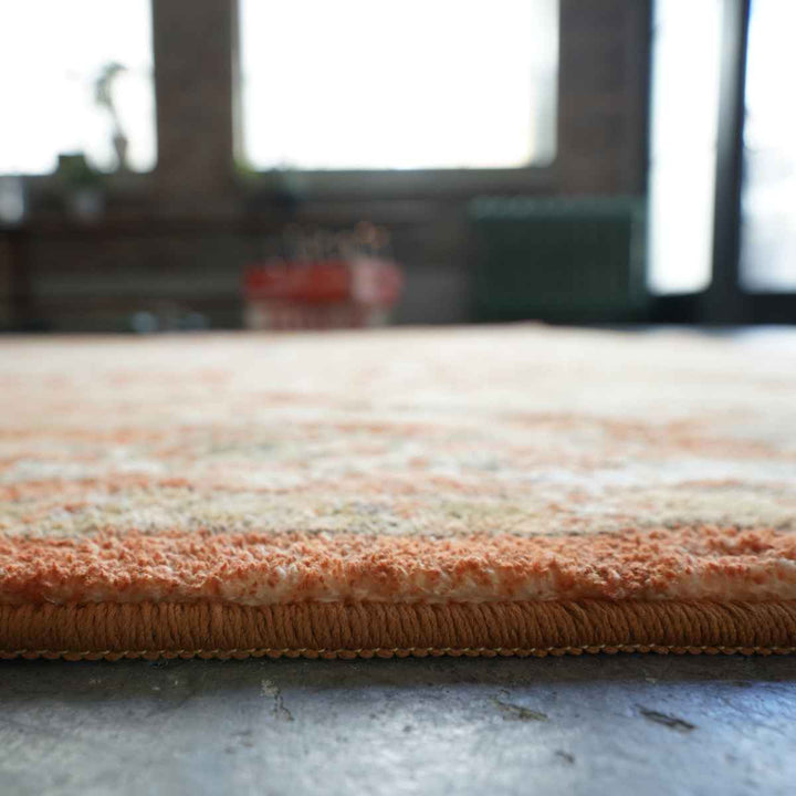 ラグマイクロファイバー幾何学デザイン200×250cmヴィンテージ風