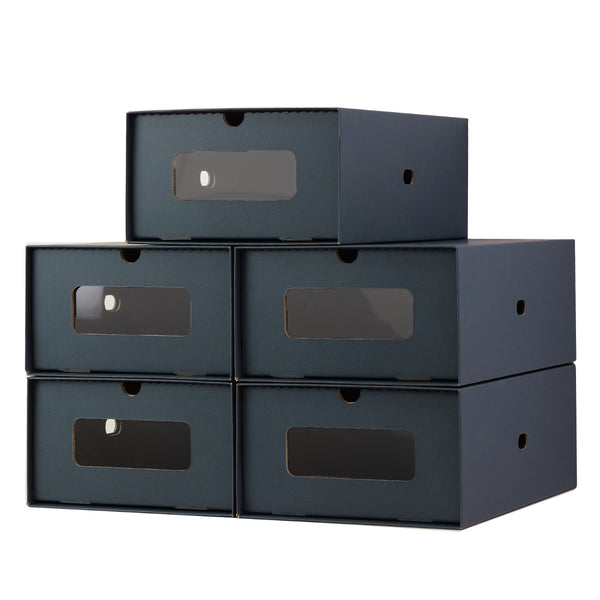 シューズボックスシューズケースM5個セットダンボール製窓付き