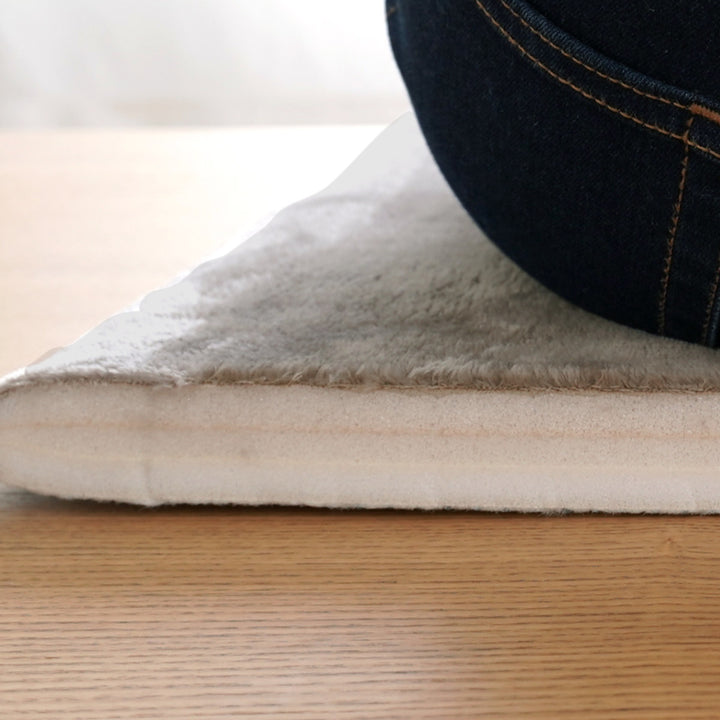 チェアパッド3層ウレタンフランネル円形くすみカラー