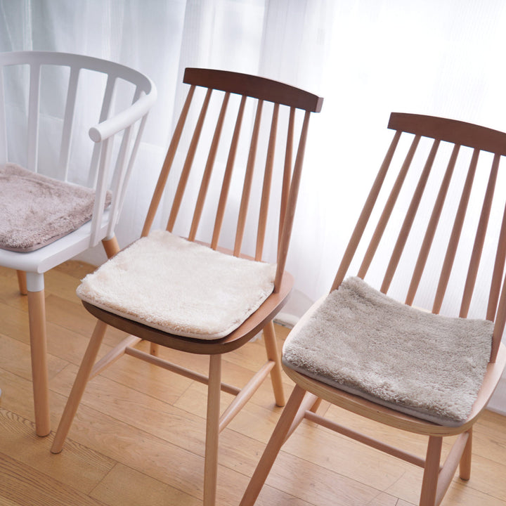 チェアパッド2層ウレタンマイクロファイバー四角くすみカラー