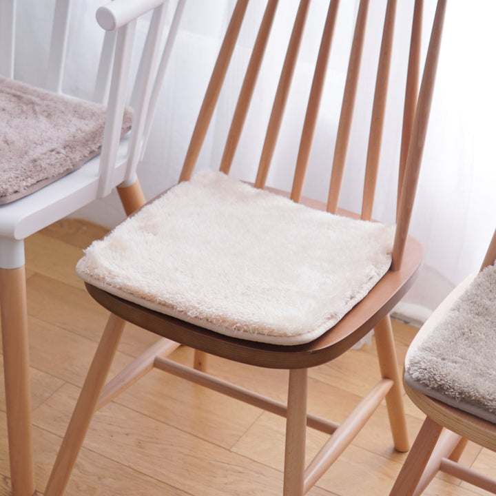 チェアパッド2層ウレタンマイクロファイバー四角くすみカラー