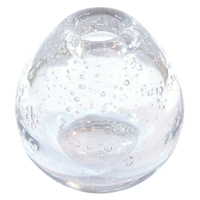 花瓶手吹きバブルガラスフラワーベースボールSガラス