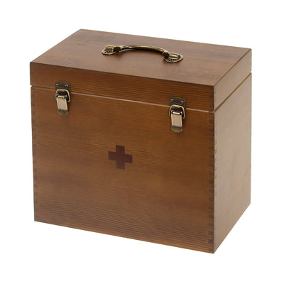 救急箱 木製 日本製 大容量 薬箱 薬 収納