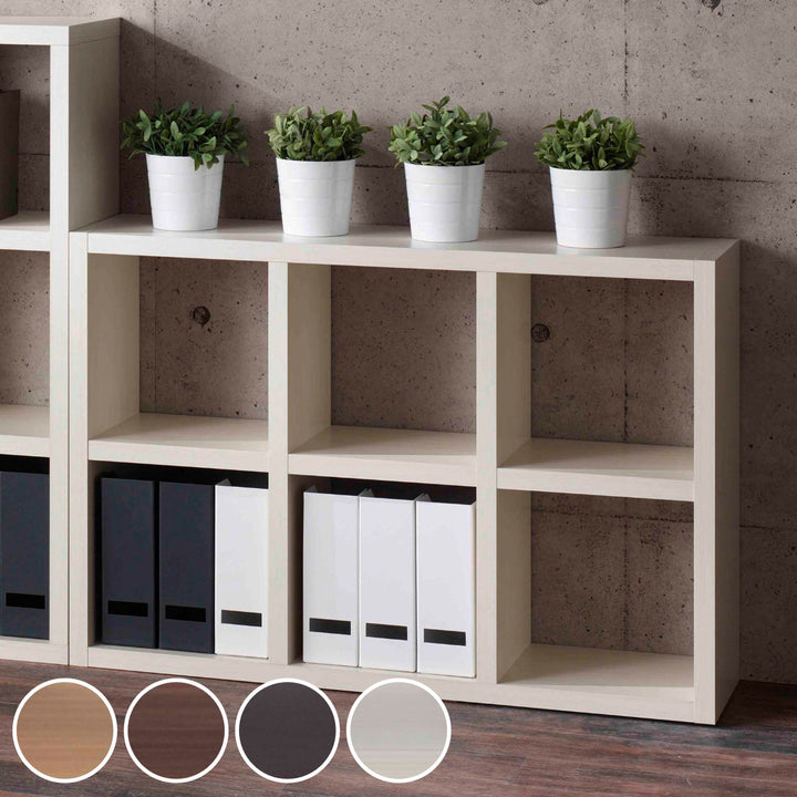 本棚ブックシェルフ6マス全面化粧仕上げ完成品約幅78cm