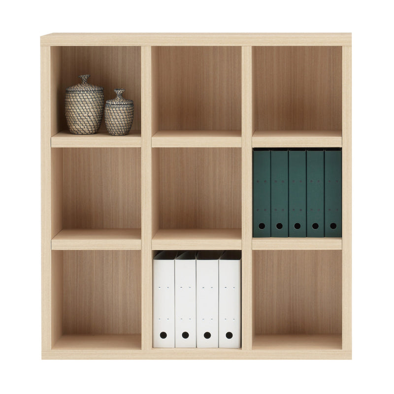 本棚ブックシェルフ3段3列シンプルデザイン日本製約幅110cm