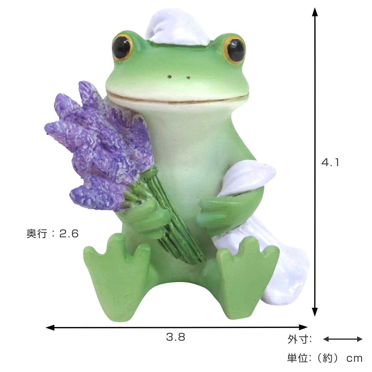 コポー ラベンダーとおやすみカエル カエル 置物 – ハウジー