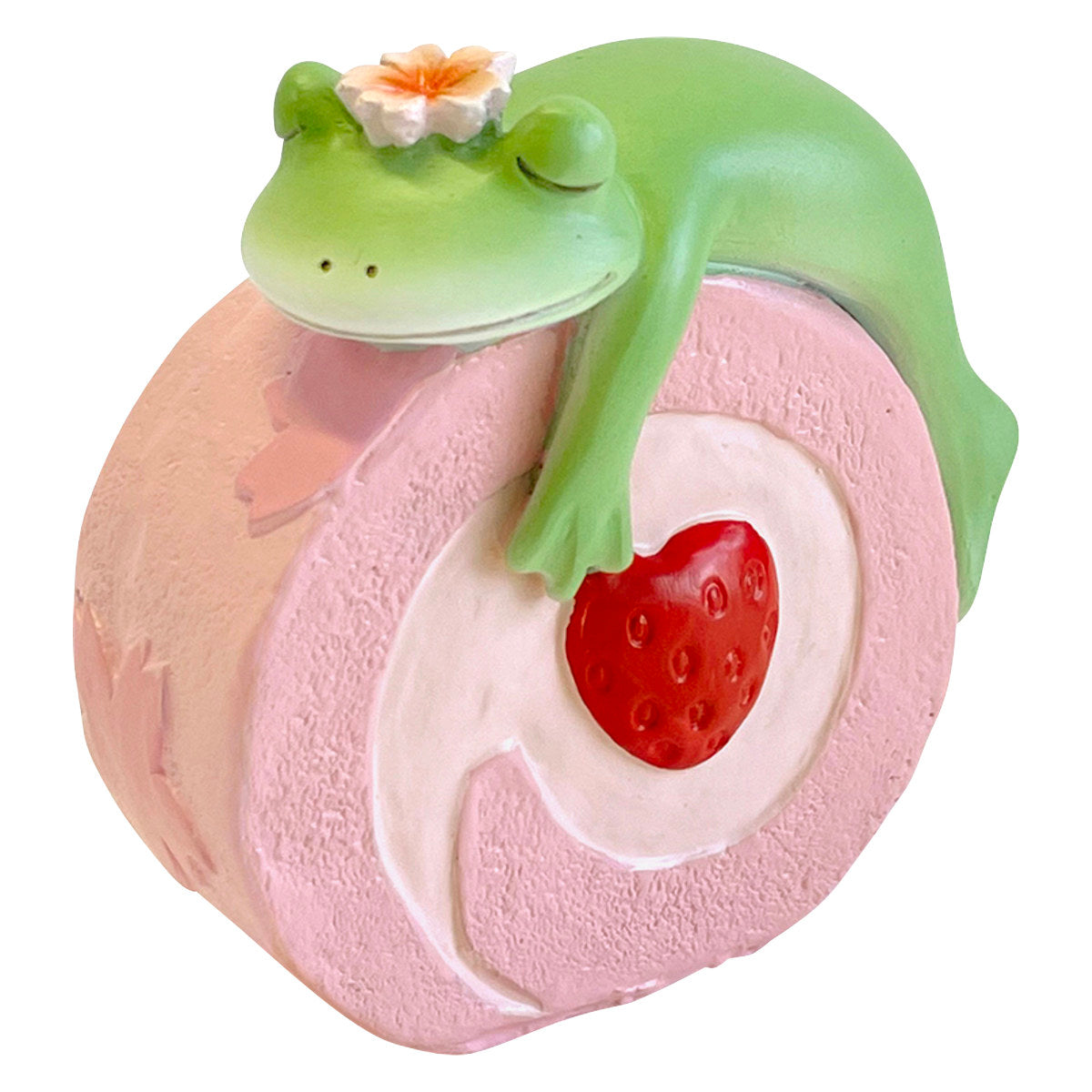 コポー 桜のロールケーキとカエル カエル 置物 – ハウジー