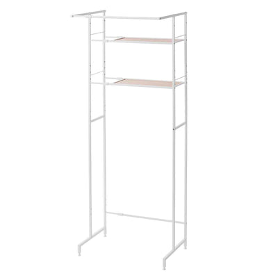 ランドリーラック 洗濯機ラック ハンガーバー付き