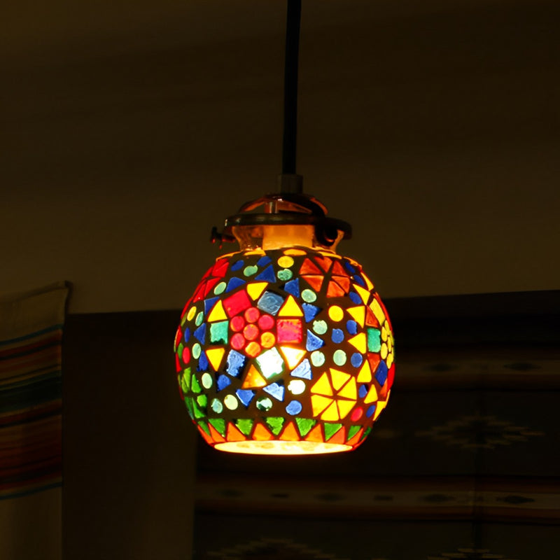 照明モザイクハンキングランプサークルパラダイス直径10cm