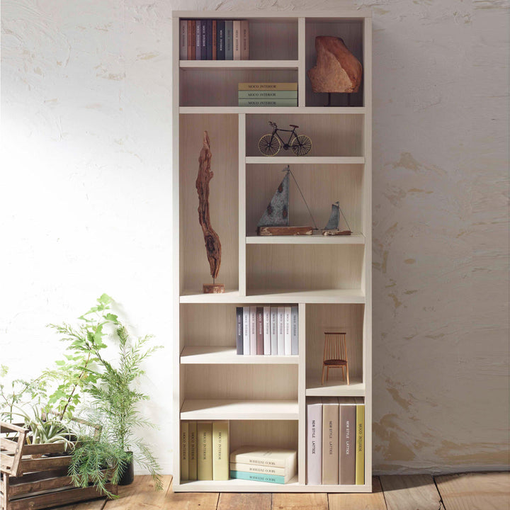 ディスプレイラック薄型スリムランダム収納日本製約幅75cm