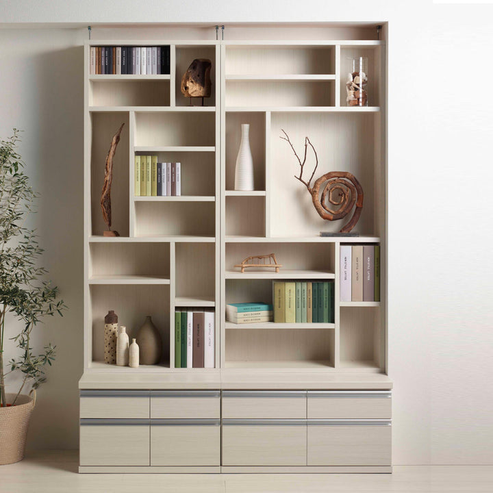 ディスプレイラック薄型スリムランダム収納日本製約幅75cm