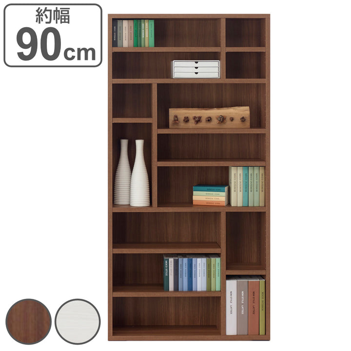 ディスプレイラック薄型スリムランダム収納日本製約幅90cm