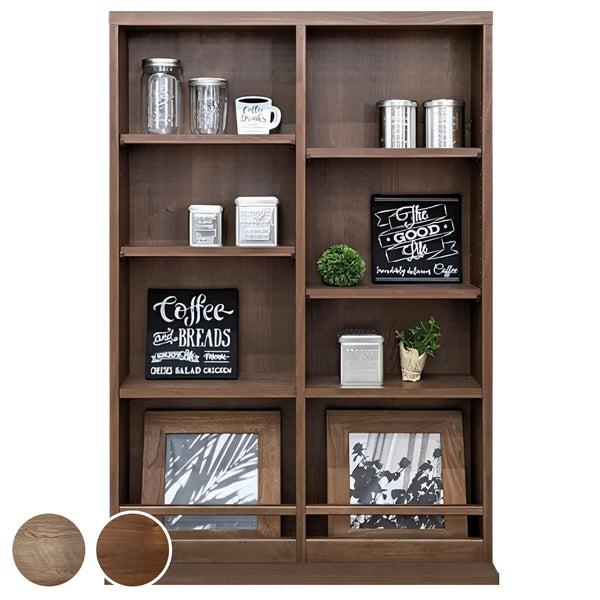 書棚奥行きスリムコミックシェルフヴィンテージ調ミドルタイプ幅80cm