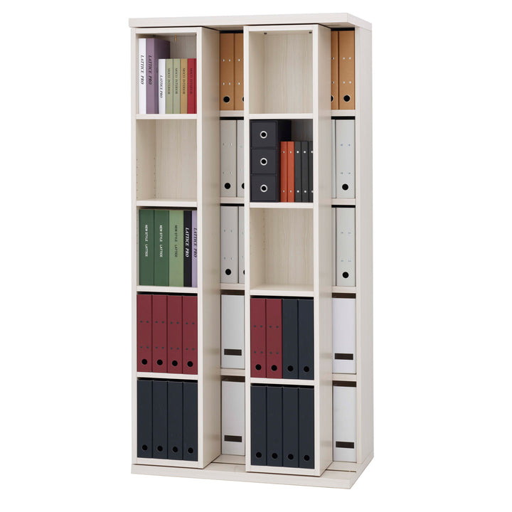 スライド書棚ハイタイプA4収納専用日本製幅88cm