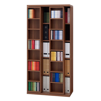 スライド書棚 ハイタイプ A4 小型本収納 日本製 幅88cm