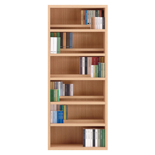 コミックシェルフ6段前後2列棚日本製約幅75cm