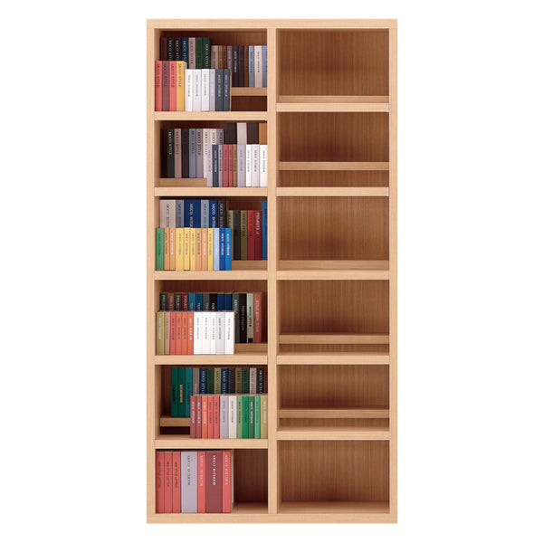 コミックシェルフ6段前後2列棚日本製約幅90cm