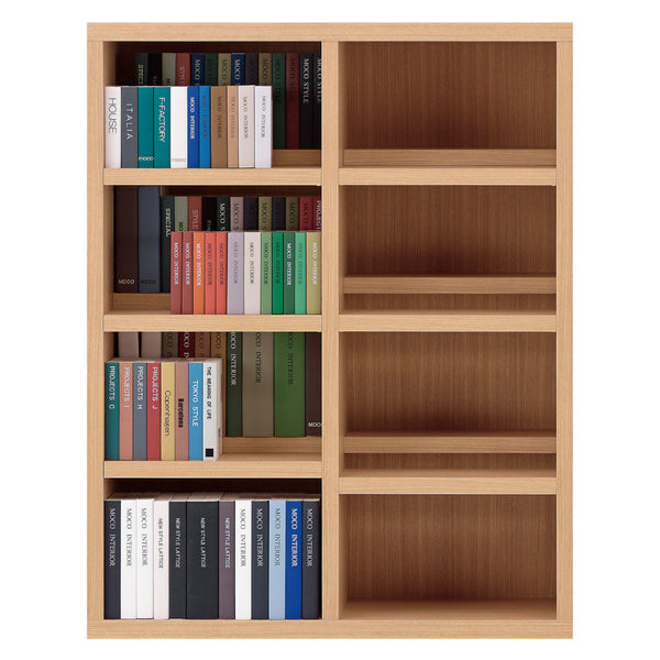 コミックシェルフ4段前後2列棚日本製約幅90cm