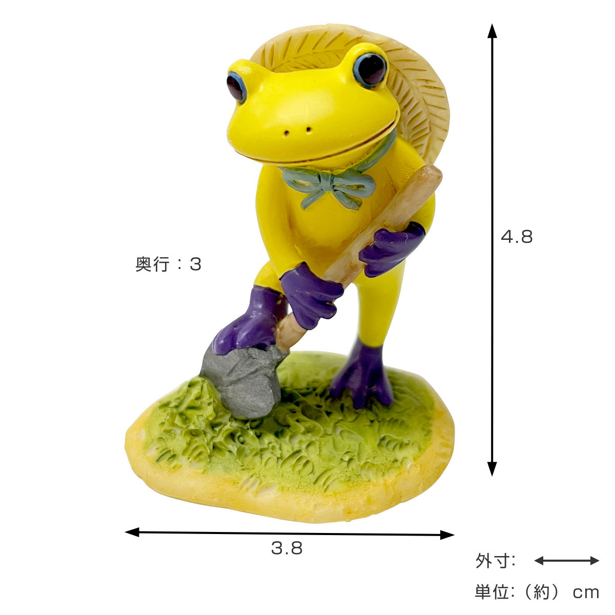 コポー 穴掘りする毒カエルイエロー カエル 置物 – ハウジー