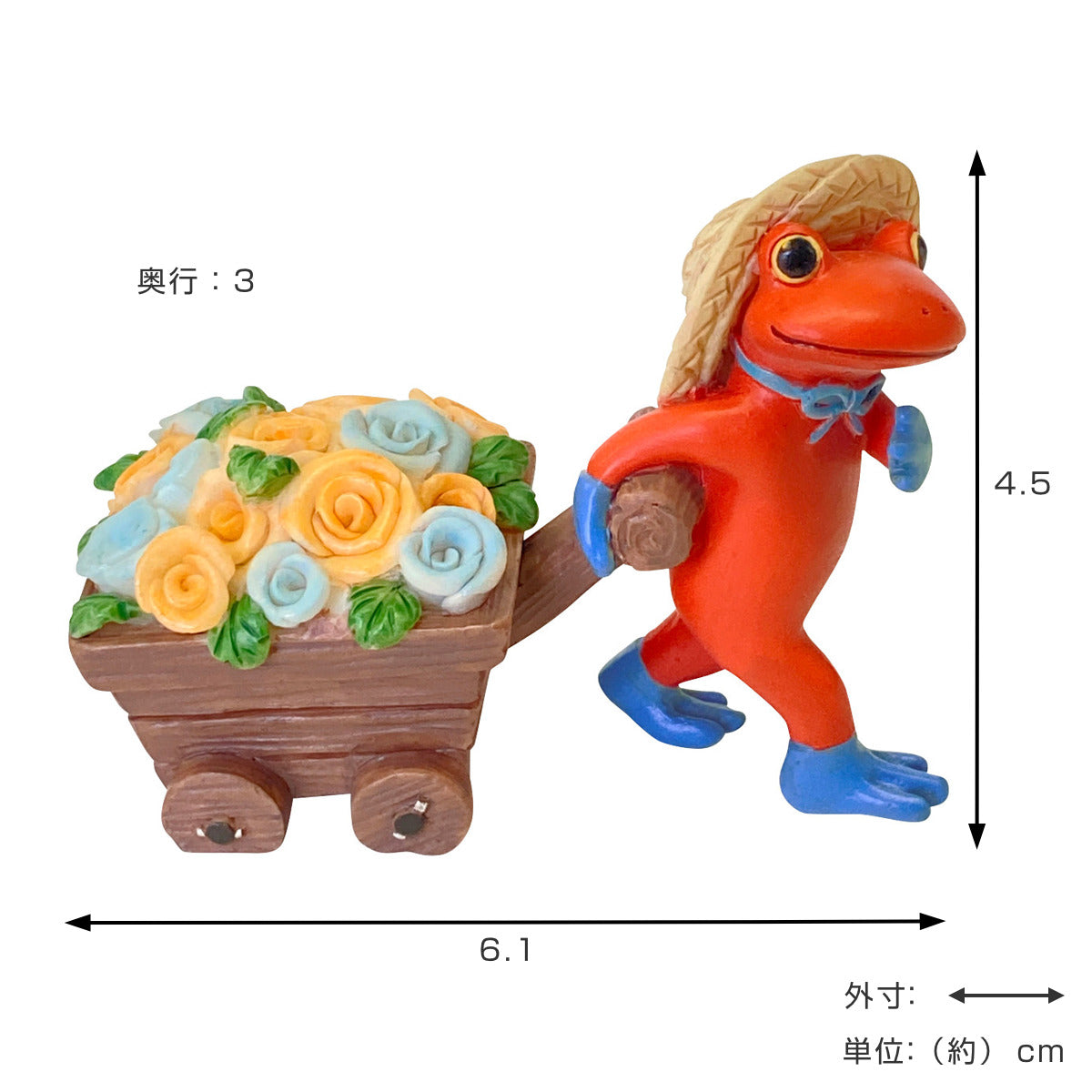 コポー 花を運ぶ毒カエルレッド カエル 置物 – ハウジー