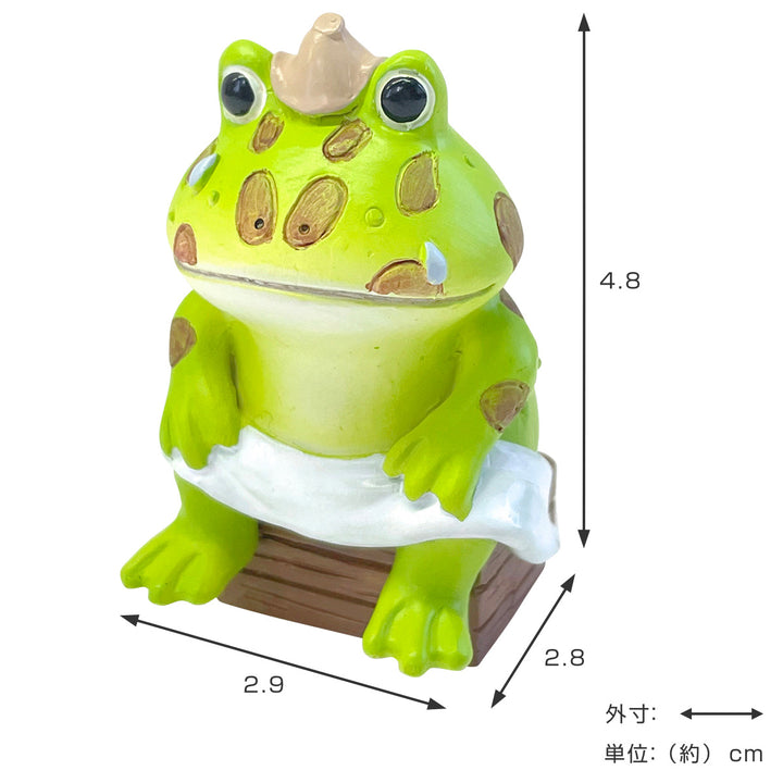 コポーサウナーのツノ親分カエル置物